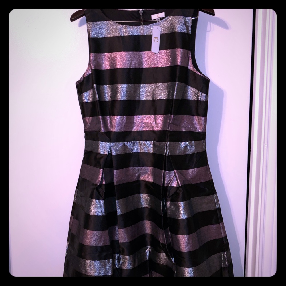 Silver/bronze/black party dress